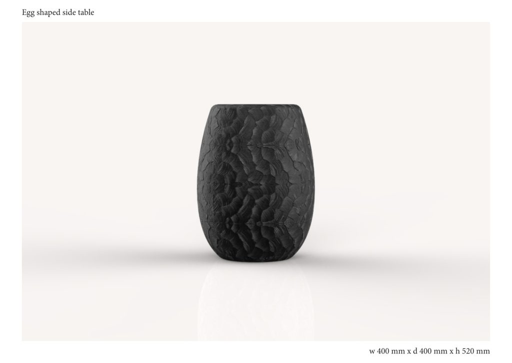 Egg Shaped Side Table